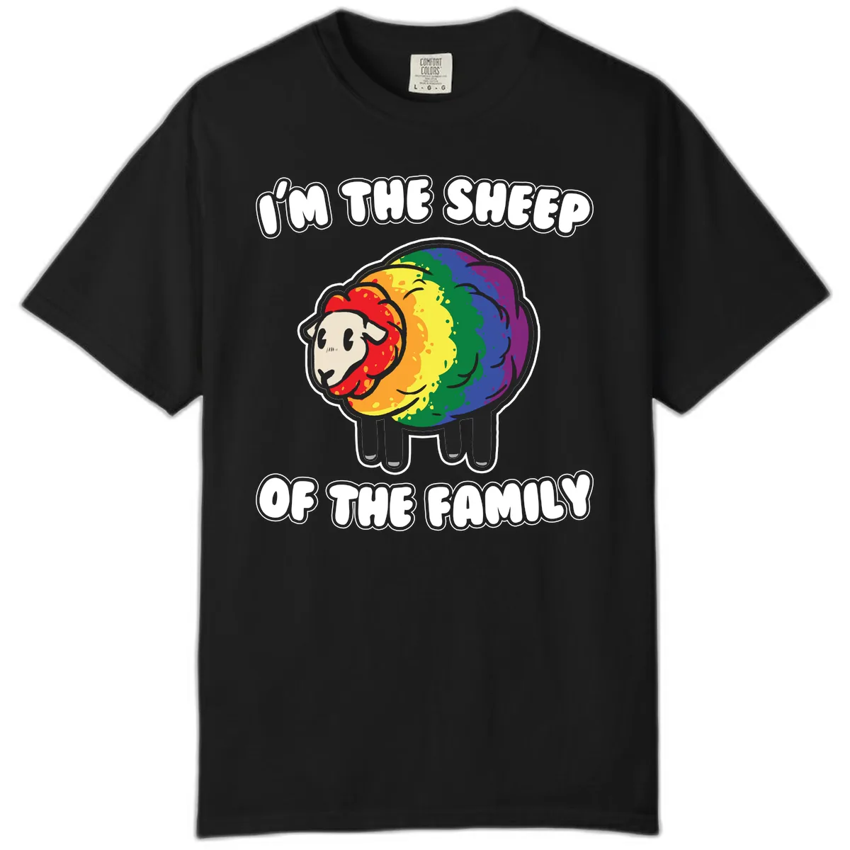 I'm The Sheep Of The Family Comfort Color in Black