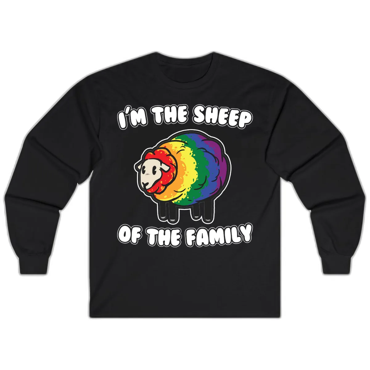 I'm The Sheep Of The Family Long Sleeve in Black