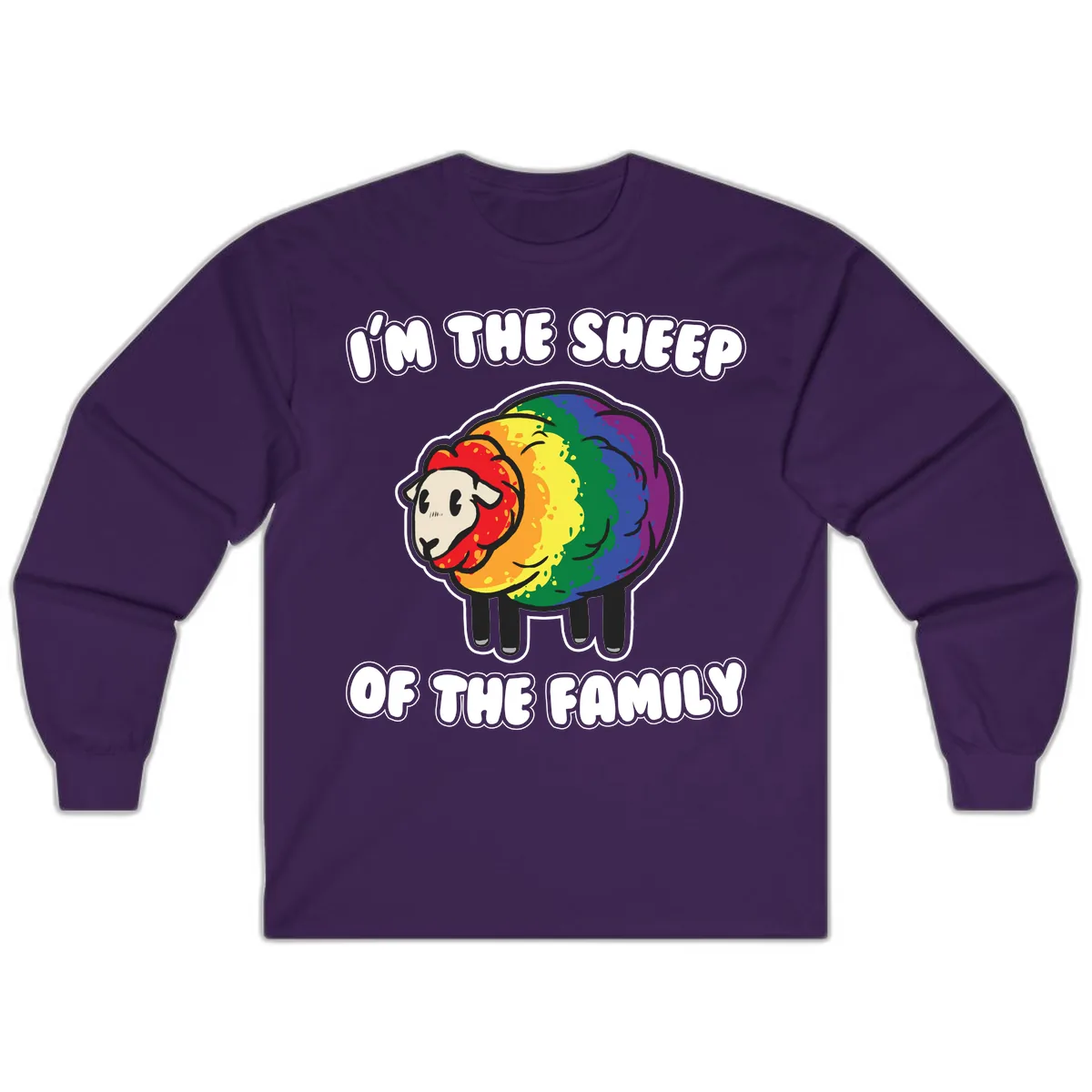 I'm The Sheep Of The Family Long Sleeve in Purple