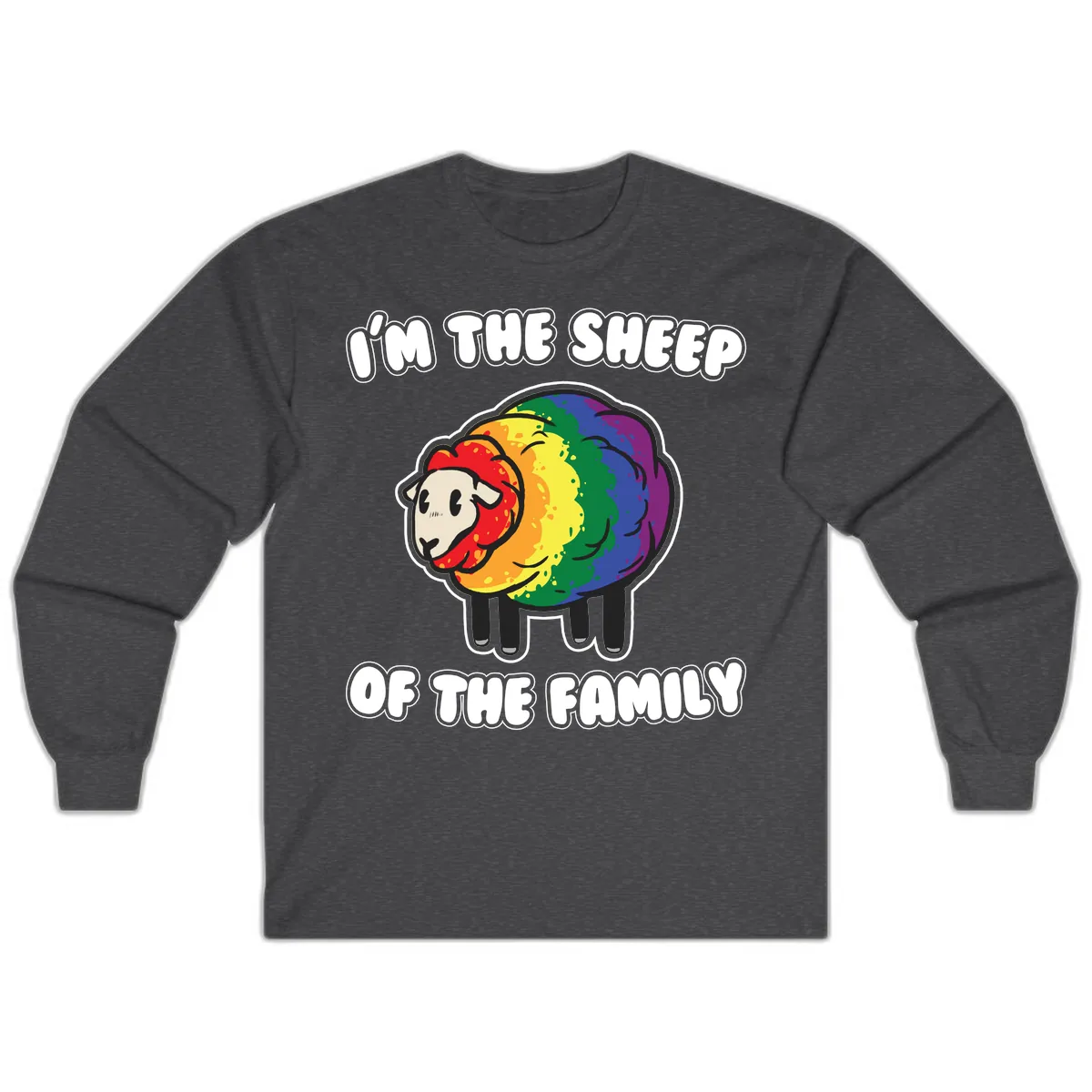 I'm The Sheep Of The Family Long Sleeve in Dark Heather