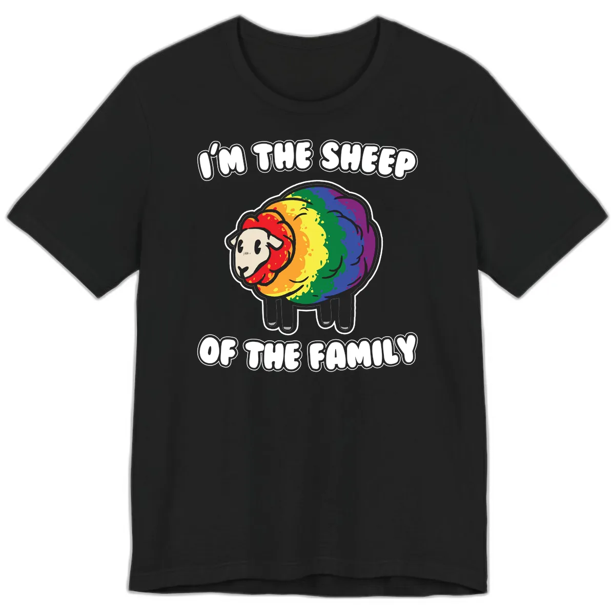 I'm The Sheep Of The Family Premium T-Shirt in Black
