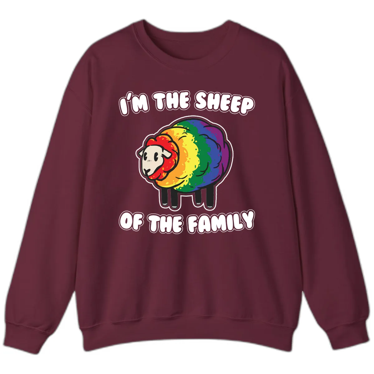 I'm The Sheep Of The Family Sweatshirt in Maroon