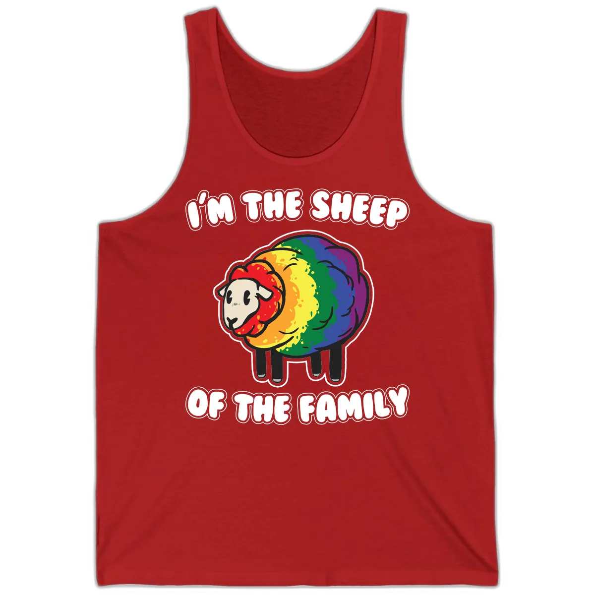 I'm The Sheep Of The Family Tank in Red