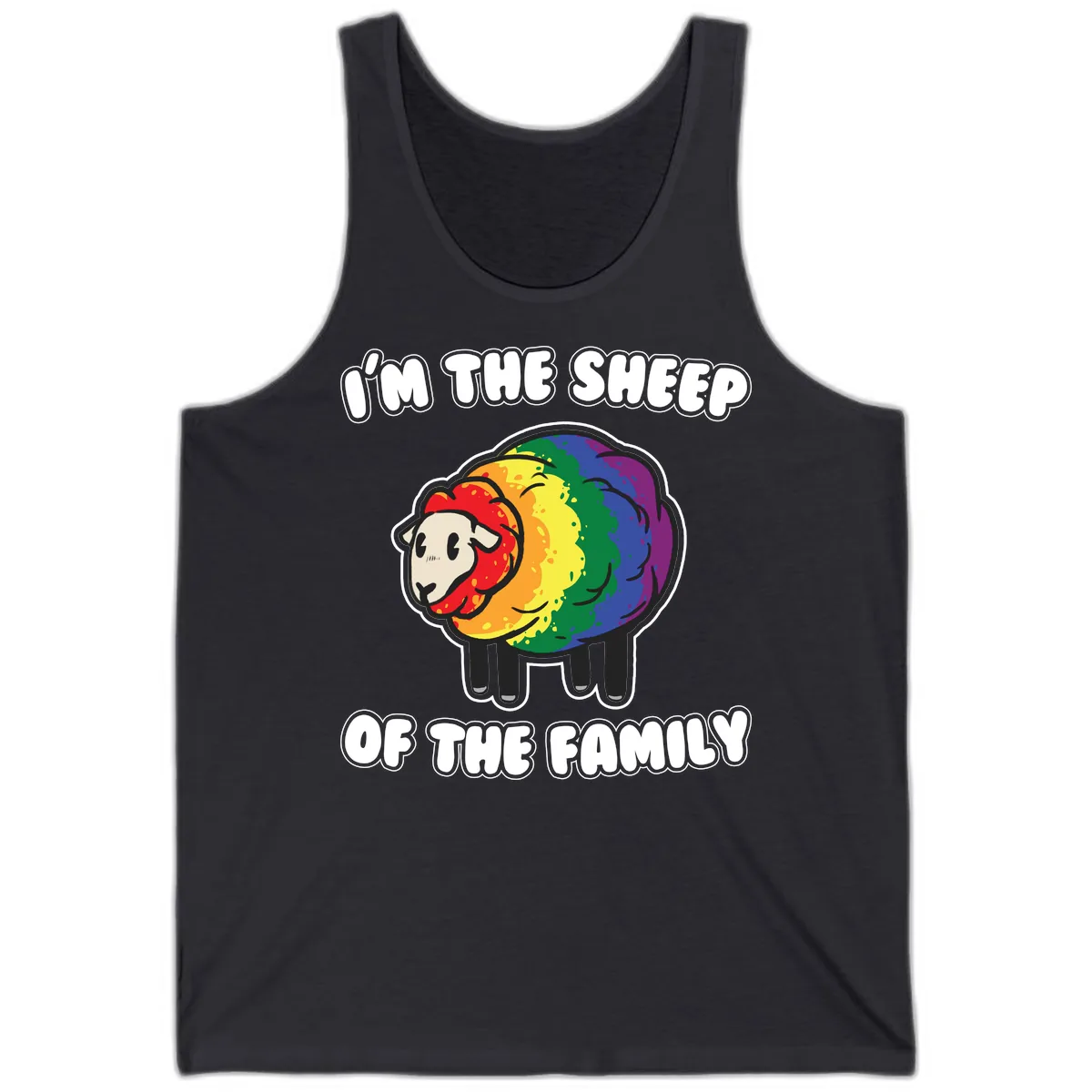I'm The Sheep Of The Family Tank in Dark Grey
