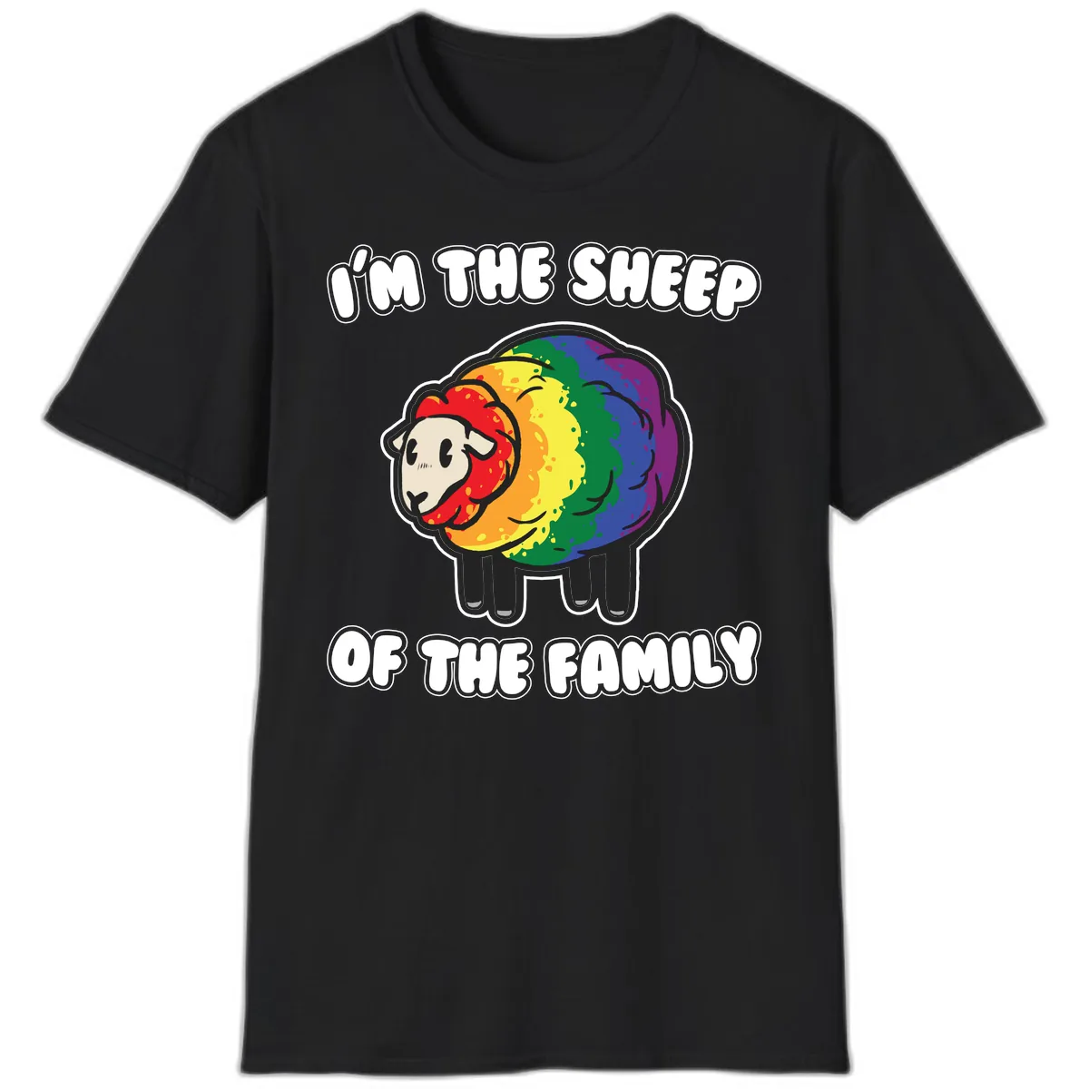 I'm The Sheep Of The Family T-Shirt in Black