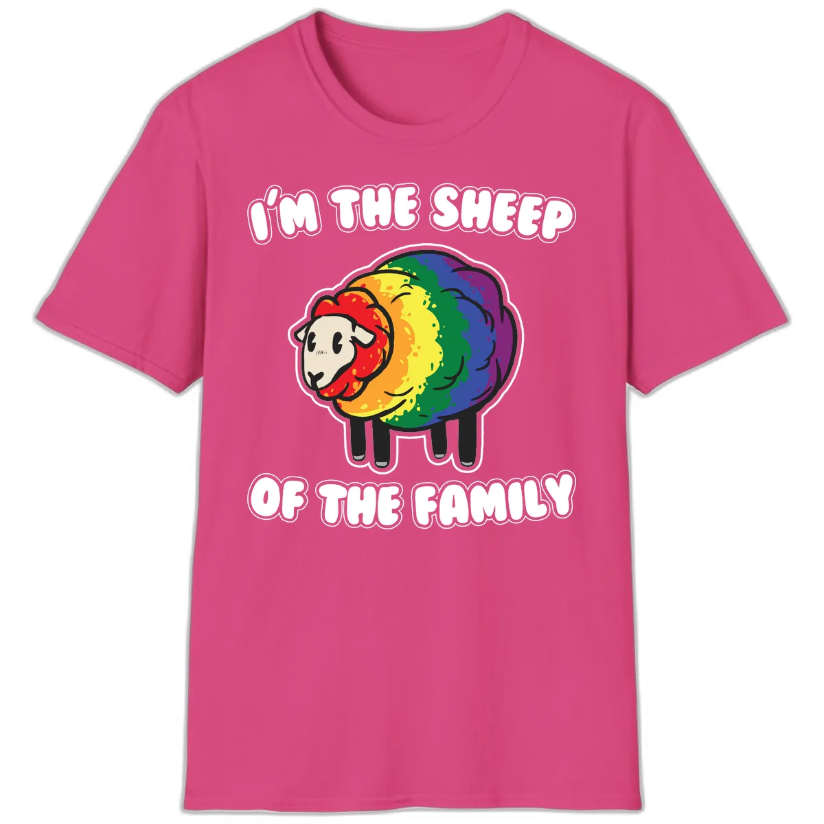 I'm The Sheep Of The Family T-Shirt in Heliconia