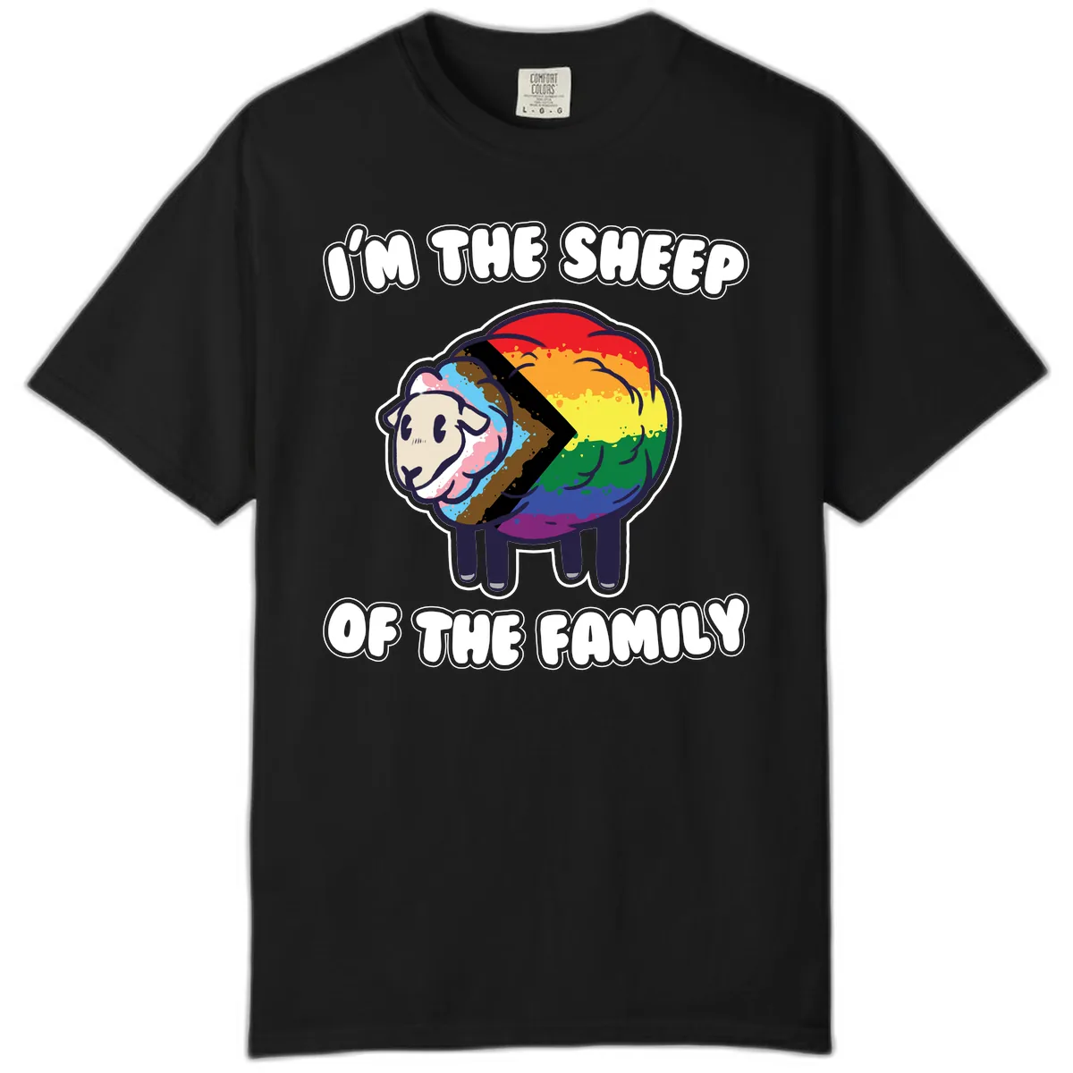 I'm The Sheep Of The Family Comfort Color in Black