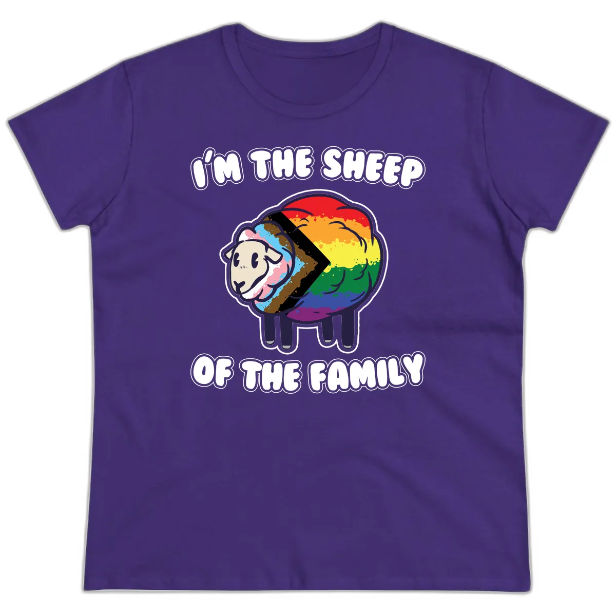 I'm The Sheep Of The Family Ladies Tee in Purple