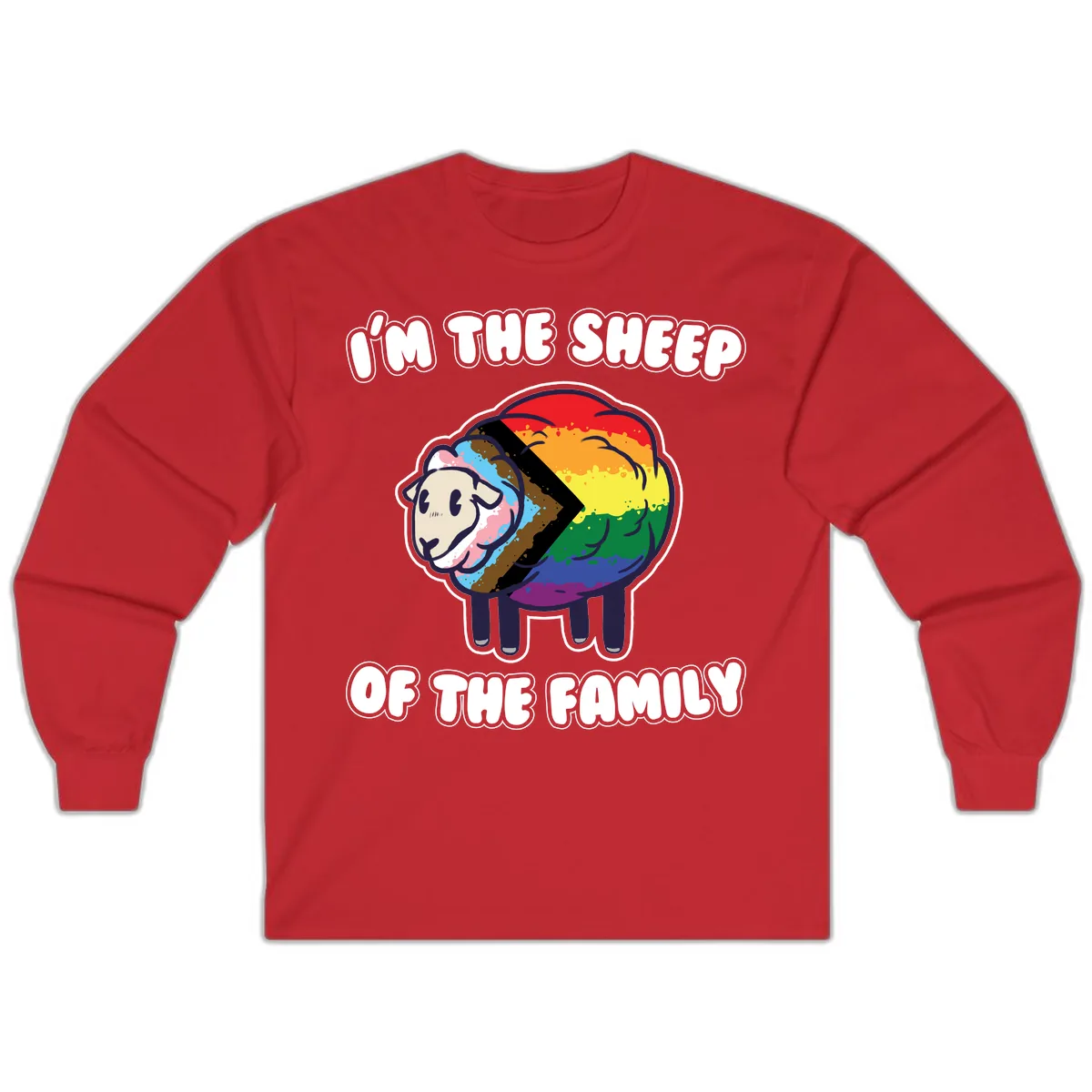 I'm The Sheep Of The Family Long Sleeve in Red