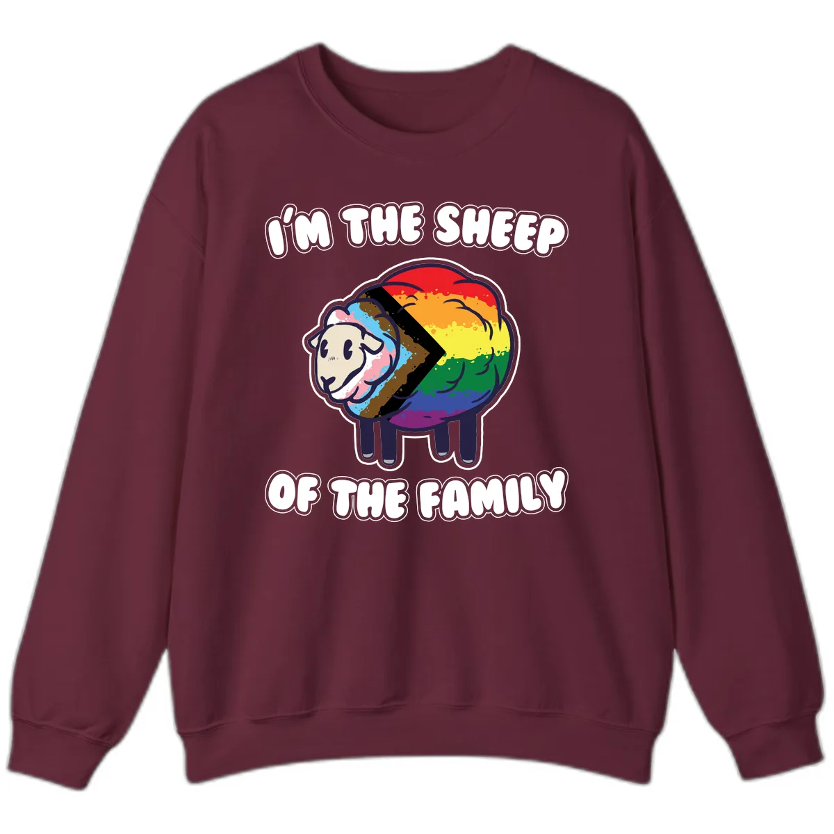I'm The Sheep Of The Family Sweatshirt in Maroon
