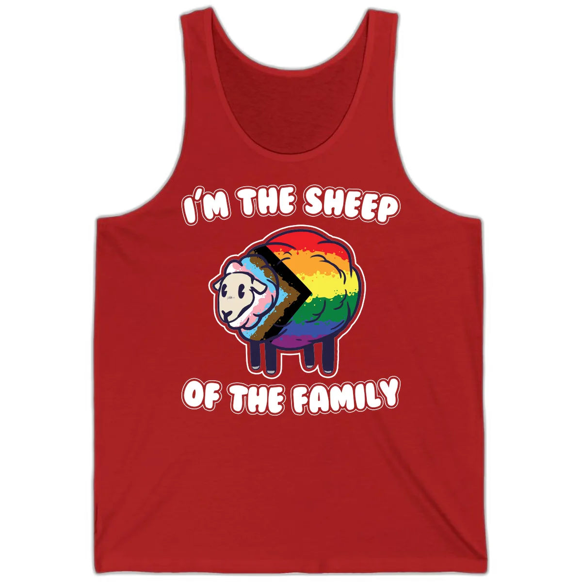 I'm The Sheep Of The Family Tank in Red
