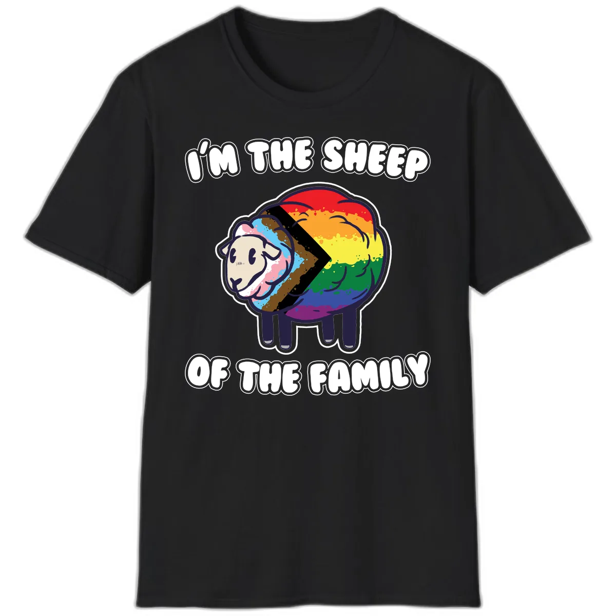 I'm The Sheep Of The Family T-Shirt in Black
