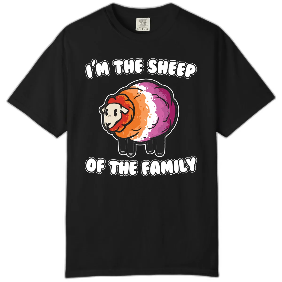 I'm The Sheep Of The Family Comfort Color in Black