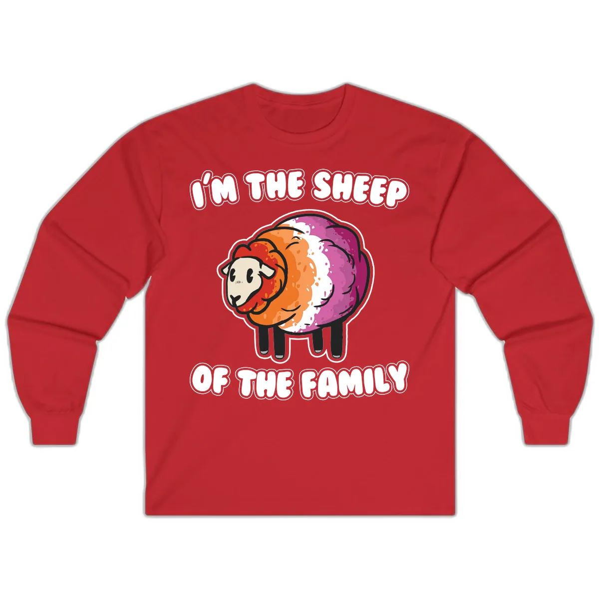 I'm The Sheep Of The Family Long Sleeve in Red