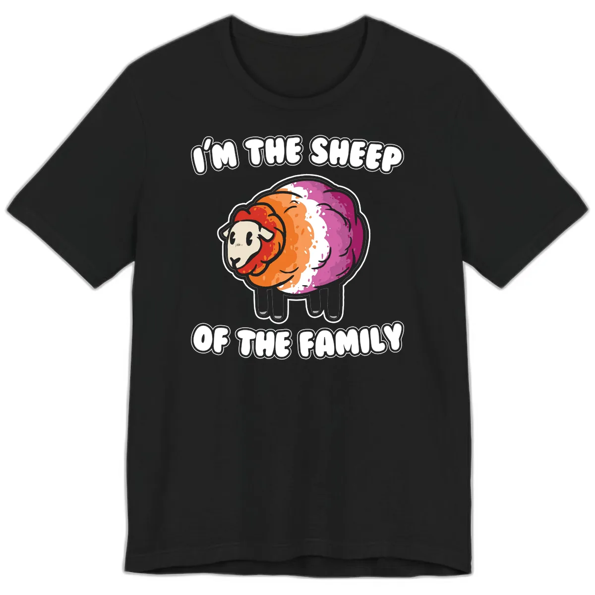 I'm The Sheep Of The Family Premium T-Shirt in Black