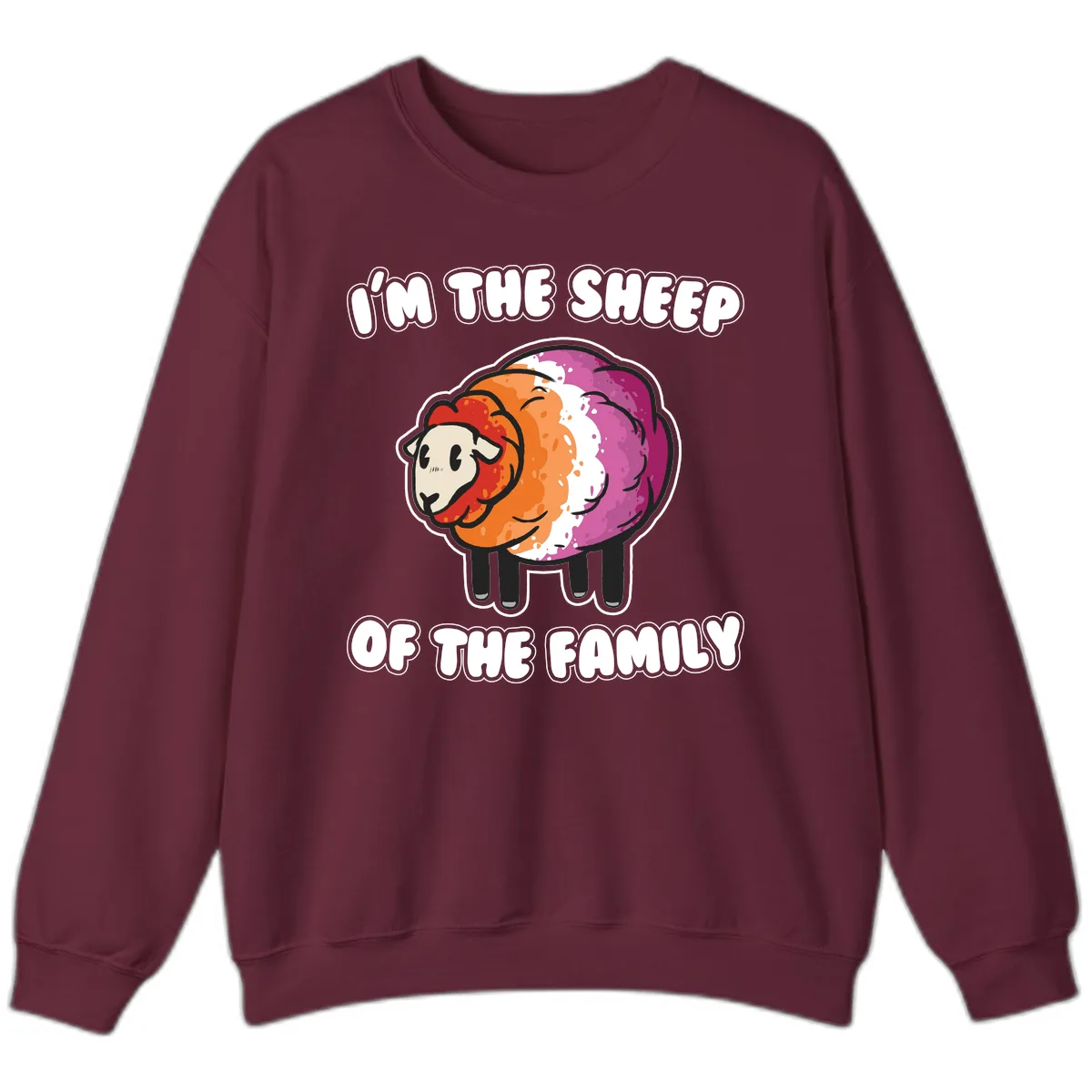 I'm The Sheep Of The Family Sweatshirt in Maroon