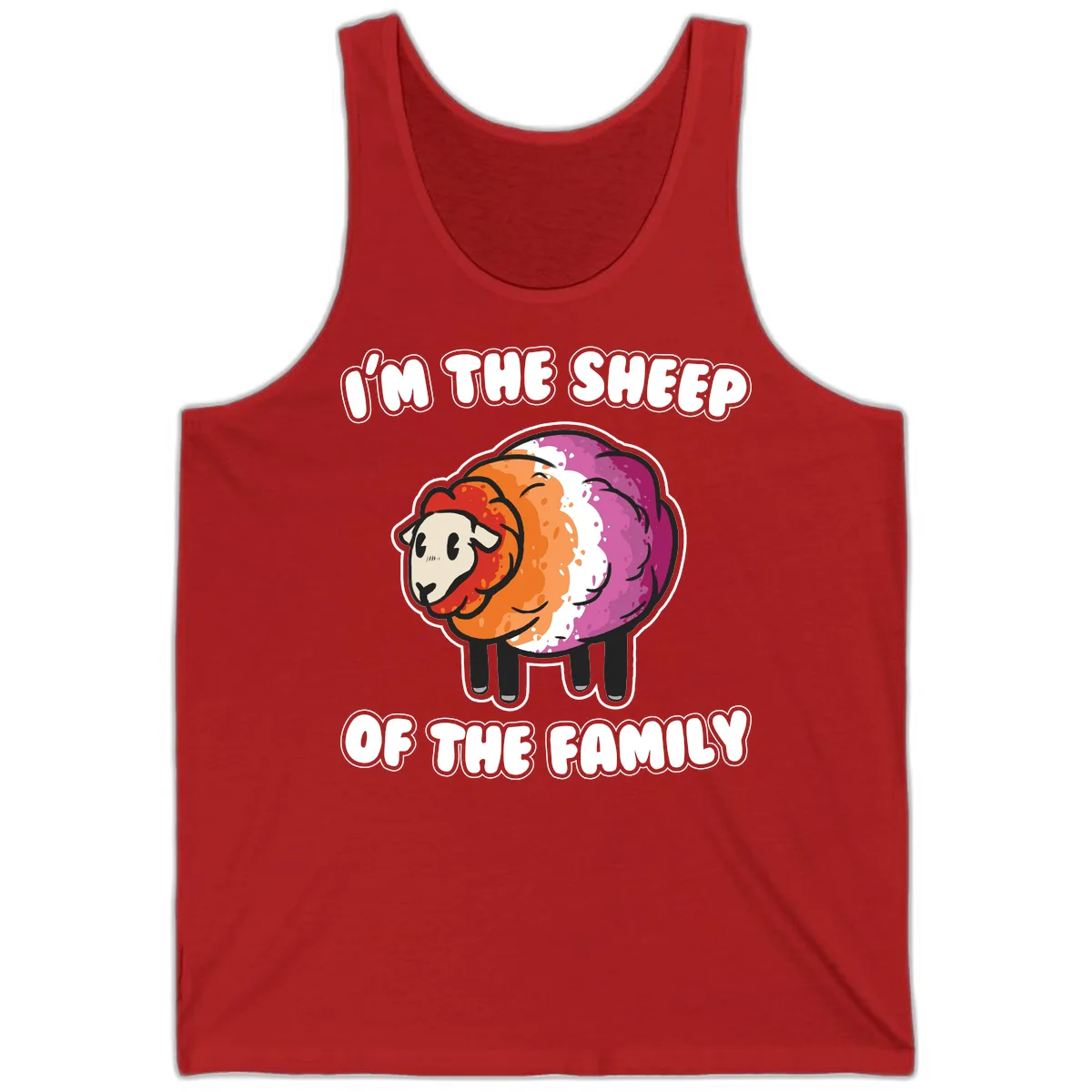 I'm The Sheep Of The Family Tank in Red