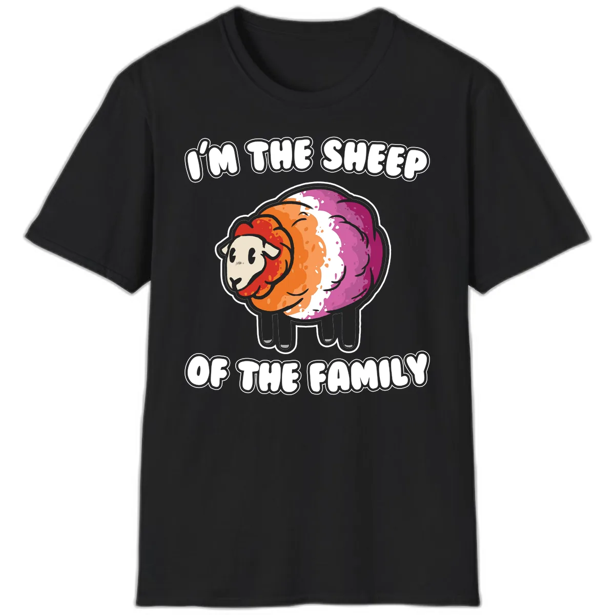 I'm The Sheep Of The Family T-Shirt in Black