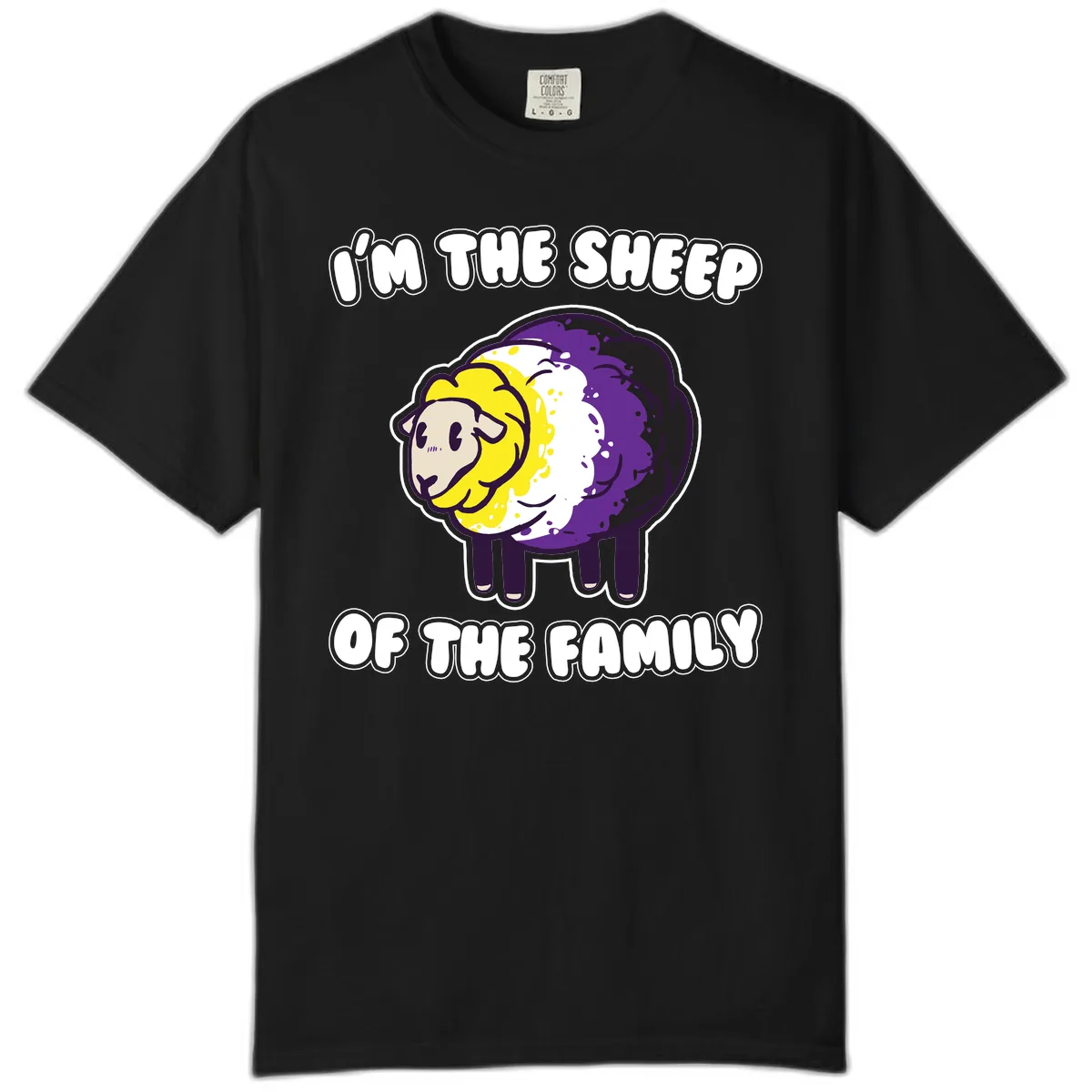 I'm The Sheep Of The Family Comfort Color in Black