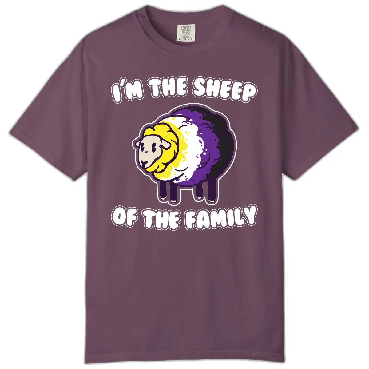 I'm The Sheep Of The Family Comfort Color in Berry