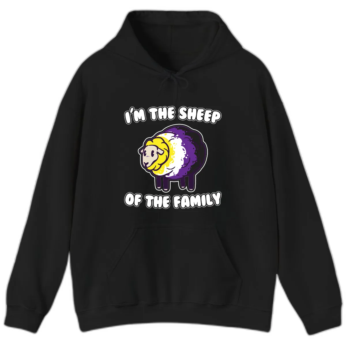 I'm The Sheep Of The Family Hoodie in Black