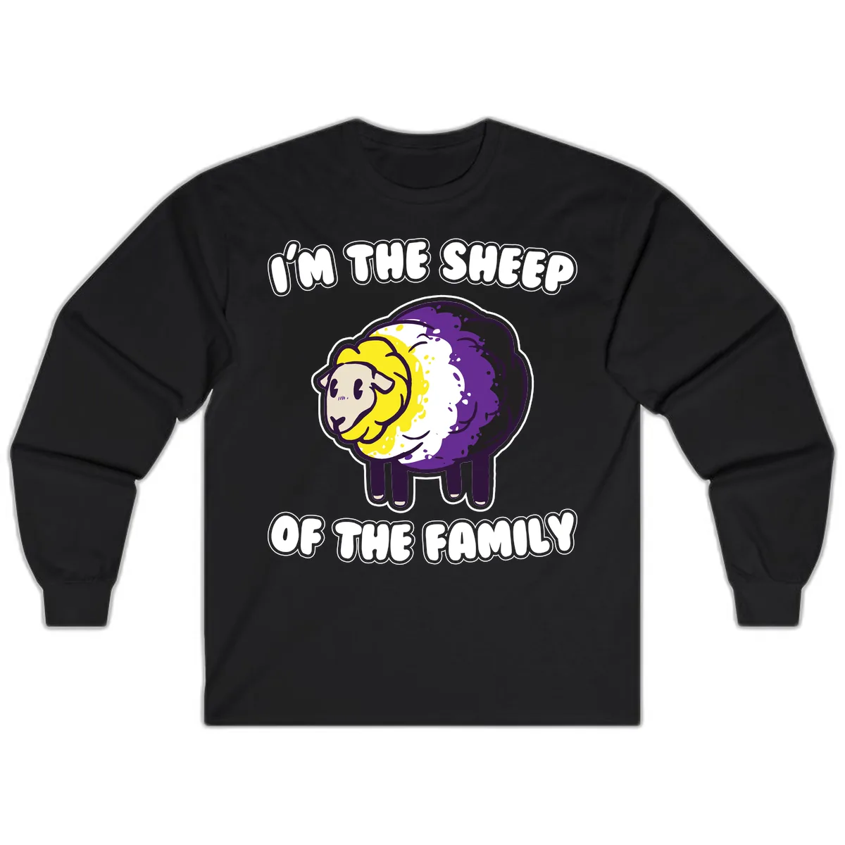 I'm The Sheep Of The Family Long Sleeve in Black