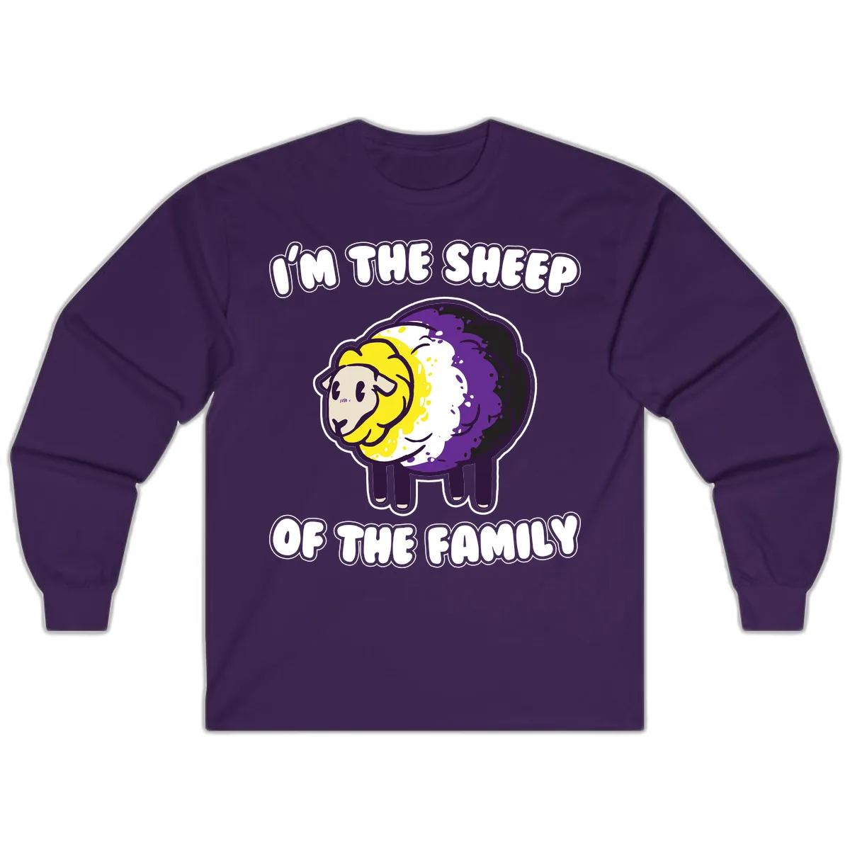 I'm The Sheep Of The Family Long Sleeve in Purple