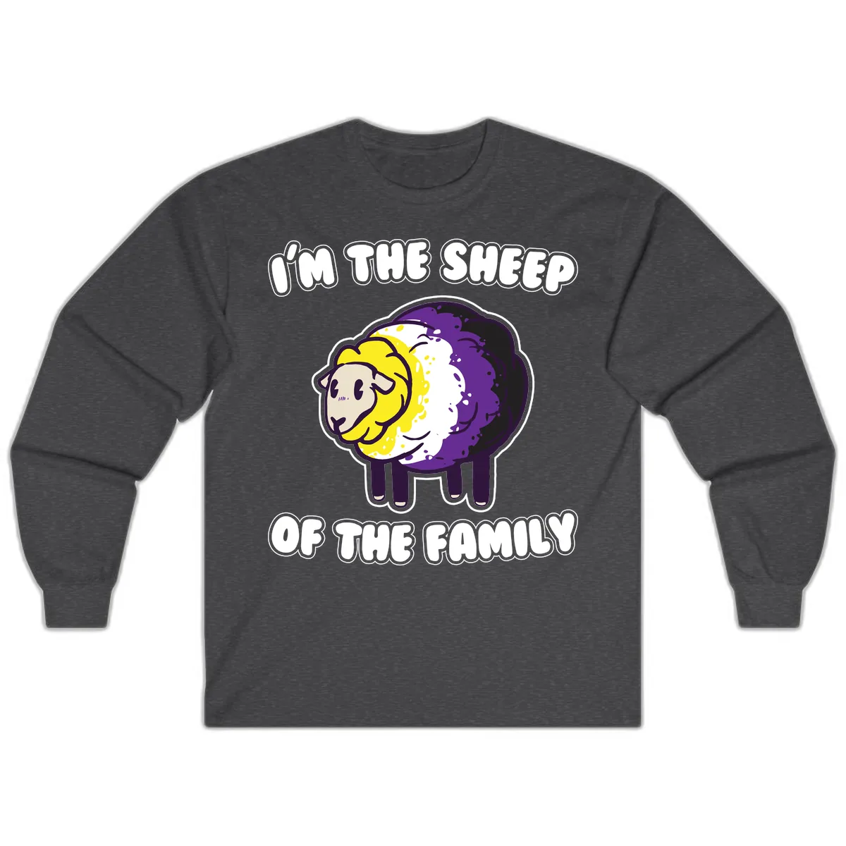 I'm The Sheep Of The Family Long Sleeve in Dark Heather