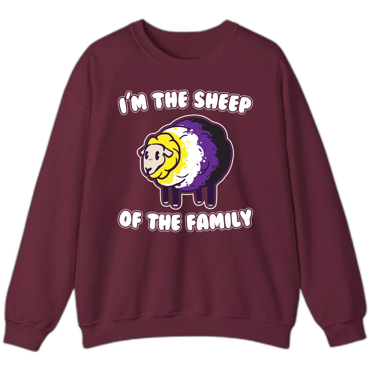 I'm The Sheep Of The Family Sweatshirt in Maroon