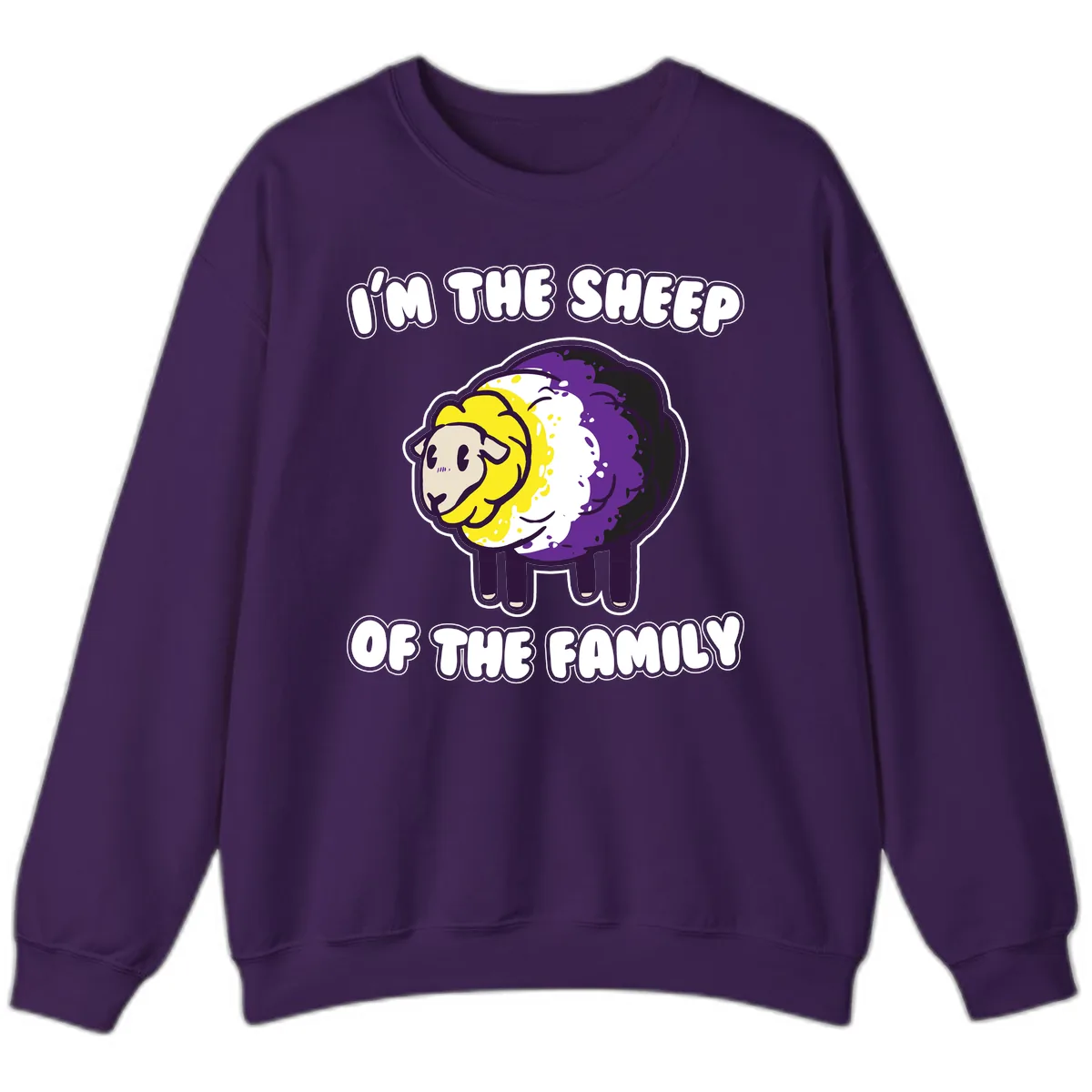 I'm The Sheep Of The Family Sweatshirt in Purple