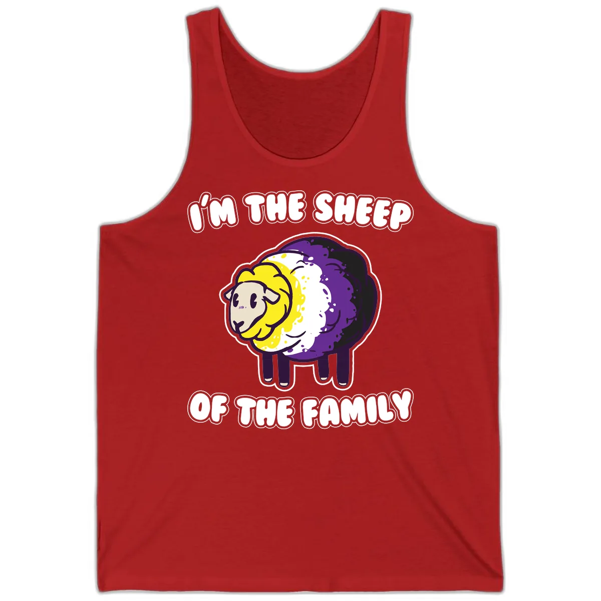 I'm The Sheep Of The Family Tank in Red