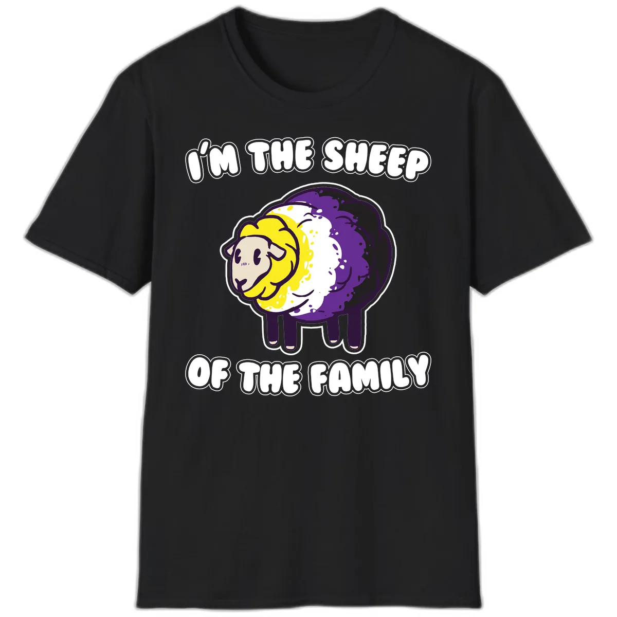 I'm The Sheep Of The Family T-Shirt in Black