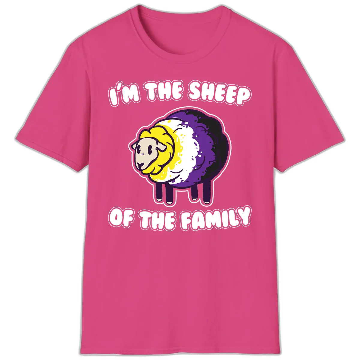 I'm The Sheep Of The Family T-Shirt in Heliconia