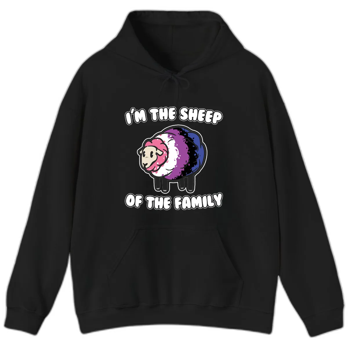 I'm The Sheep Of The Family Hoodie in Black