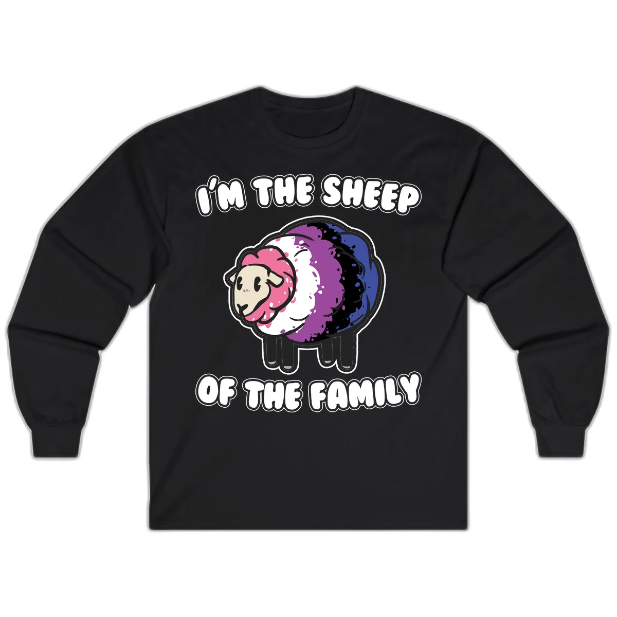 I'm The Sheep Of The Family Long Sleeve in Black