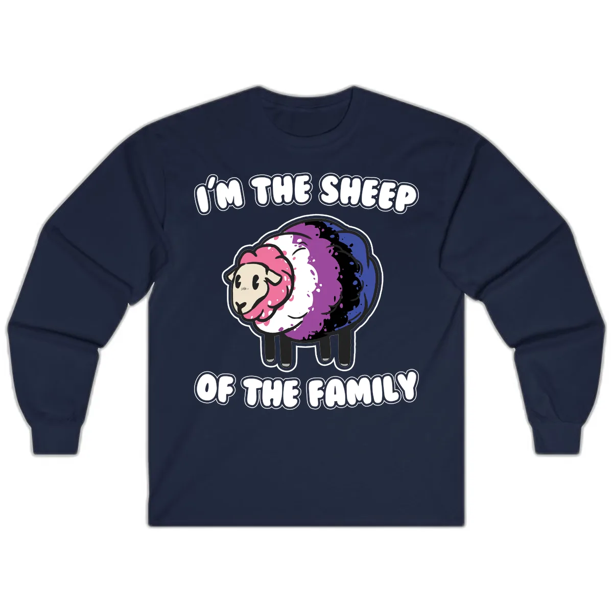 I'm The Sheep Of The Family Long Sleeve in Navy