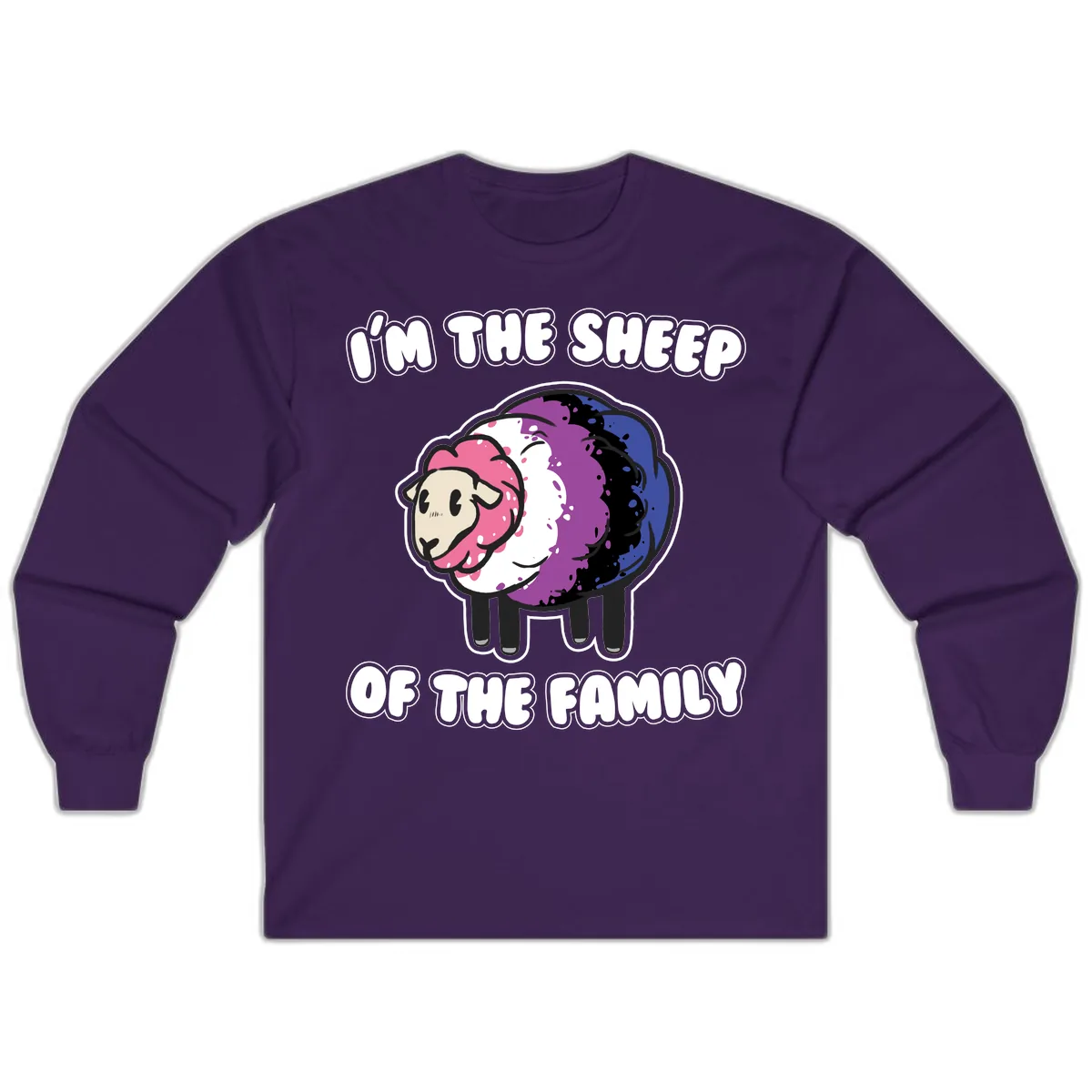I'm The Sheep Of The Family Long Sleeve in Purple