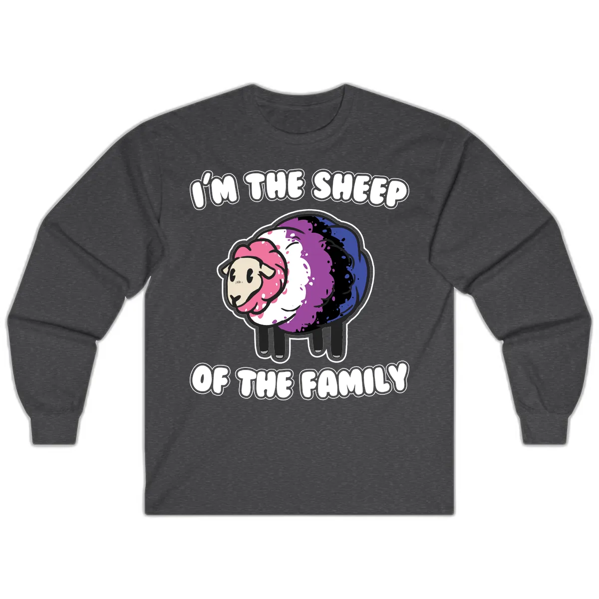 I'm The Sheep Of The Family Long Sleeve in Dark Heather