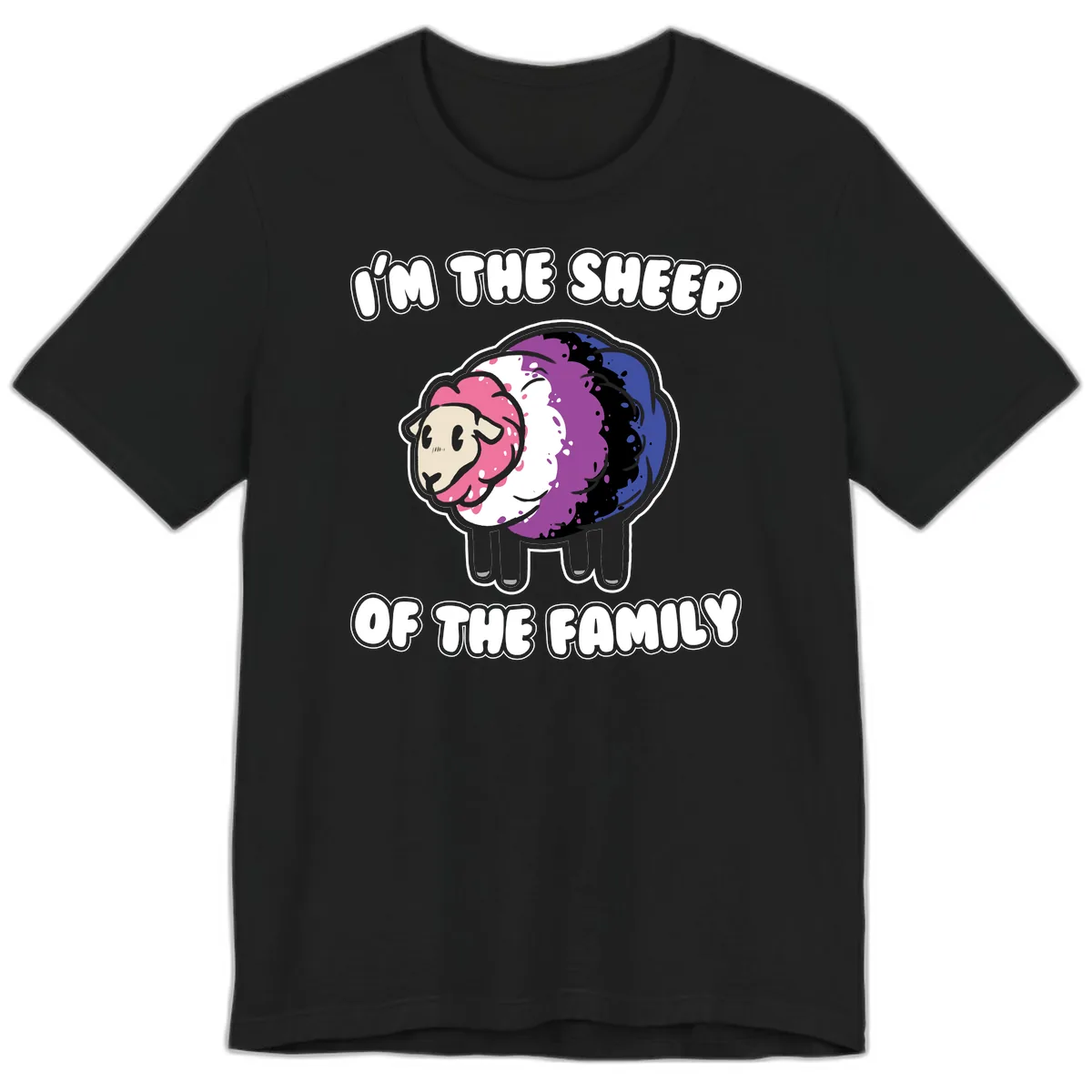I'm The Sheep Of The Family Premium T-Shirt in Black