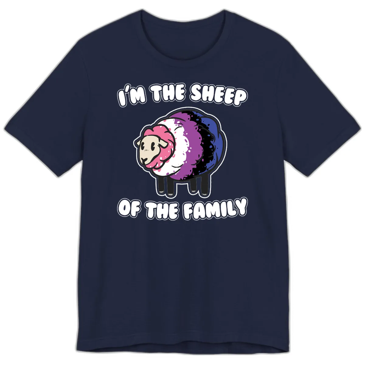I'm The Sheep Of The Family Premium T-Shirt in Navy