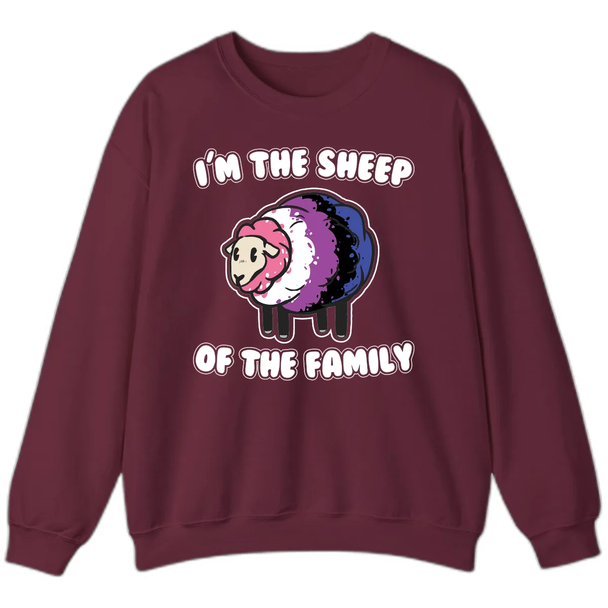 I'm The Sheep Of The Family Sweatshirt in Maroon
