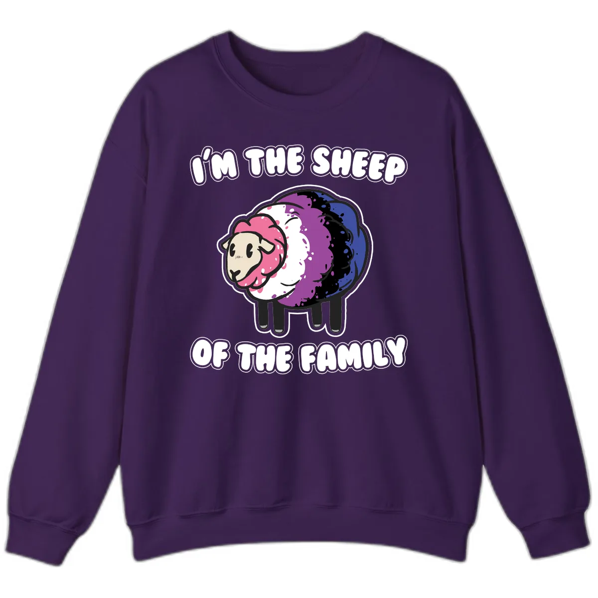 I'm The Sheep Of The Family Sweatshirt in Purple