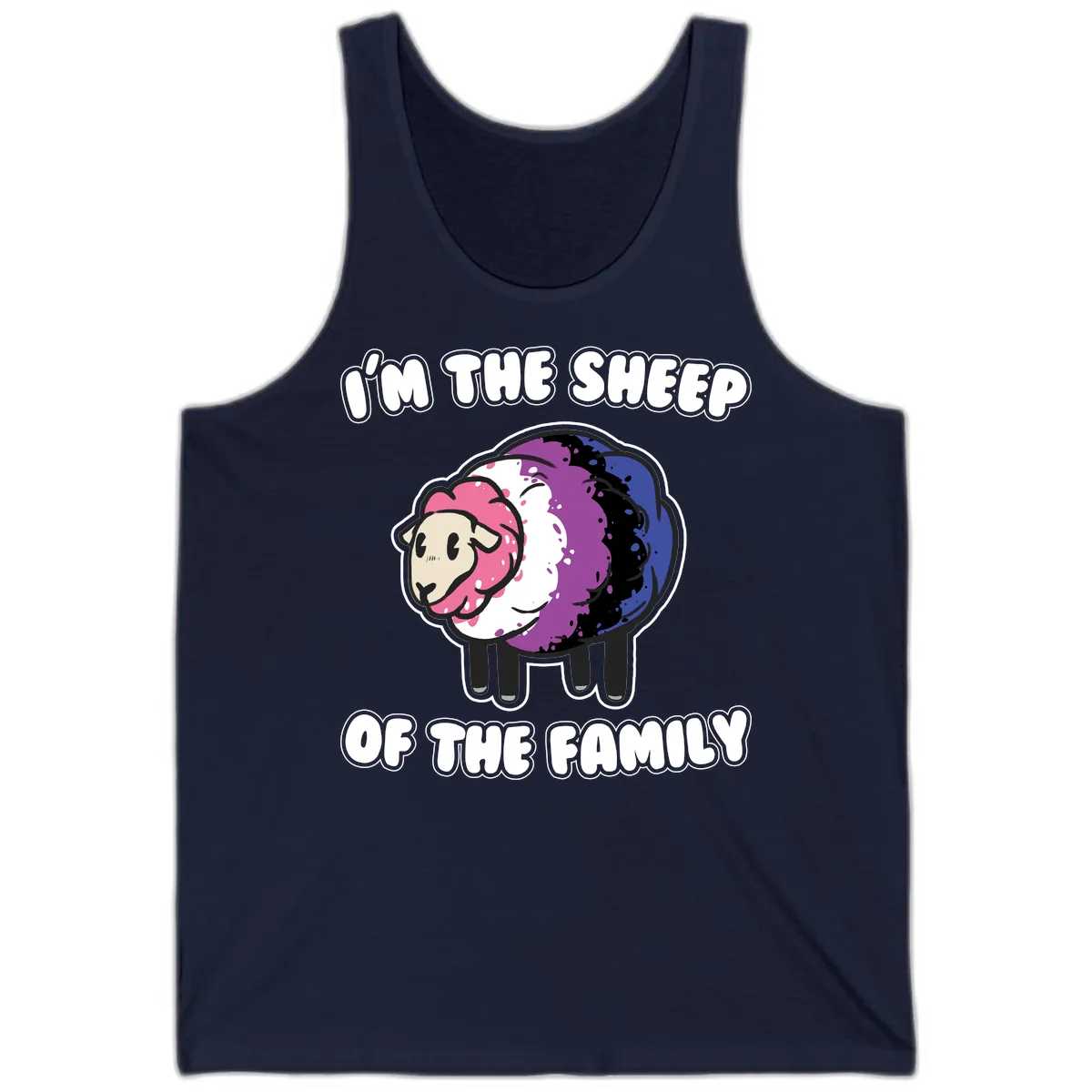 I'm The Sheep Of The Family Tank in Navy