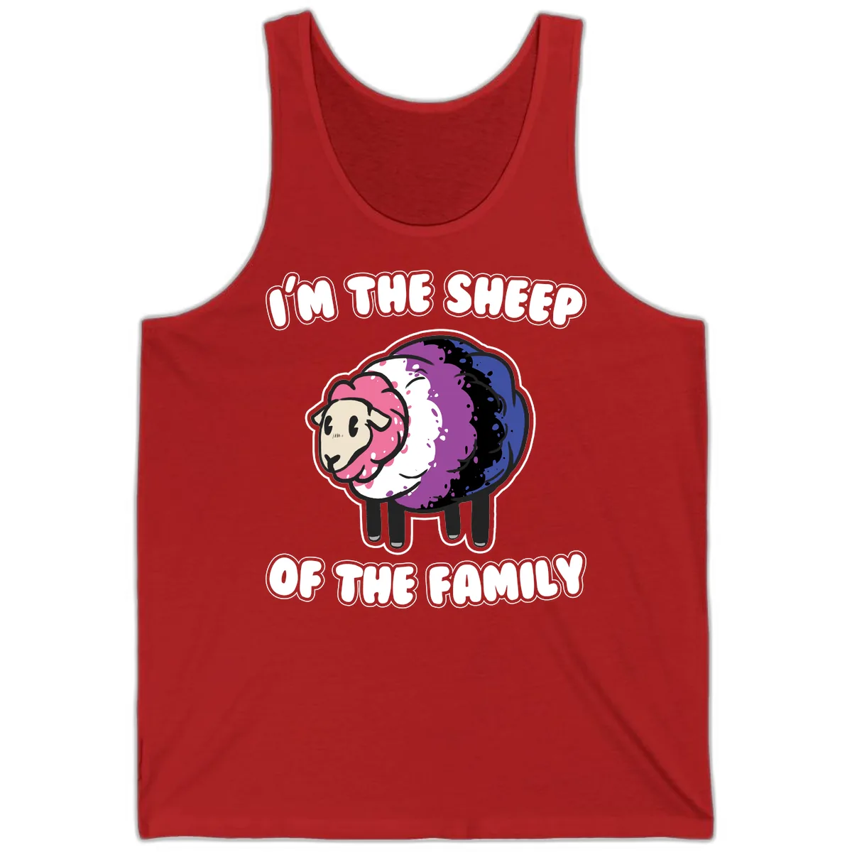 I'm The Sheep Of The Family Tank in Red