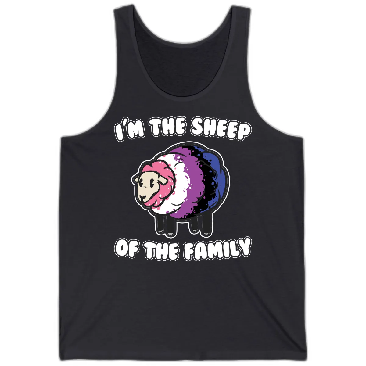 I'm The Sheep Of The Family Tank in Dark Grey