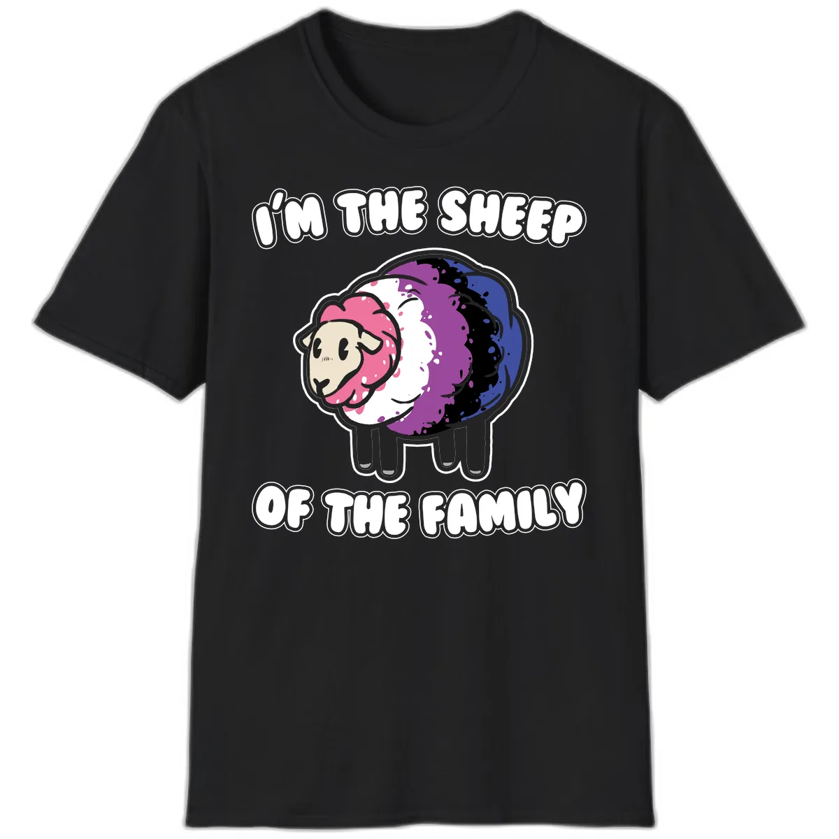 I'm The Sheep Of The Family T-Shirt in Black