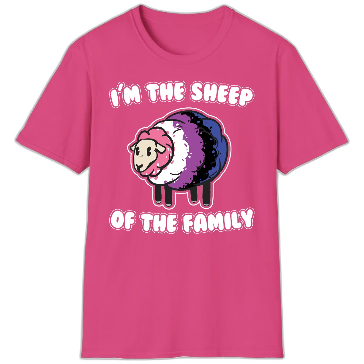 I'm The Sheep Of The Family T-Shirt in Heliconia