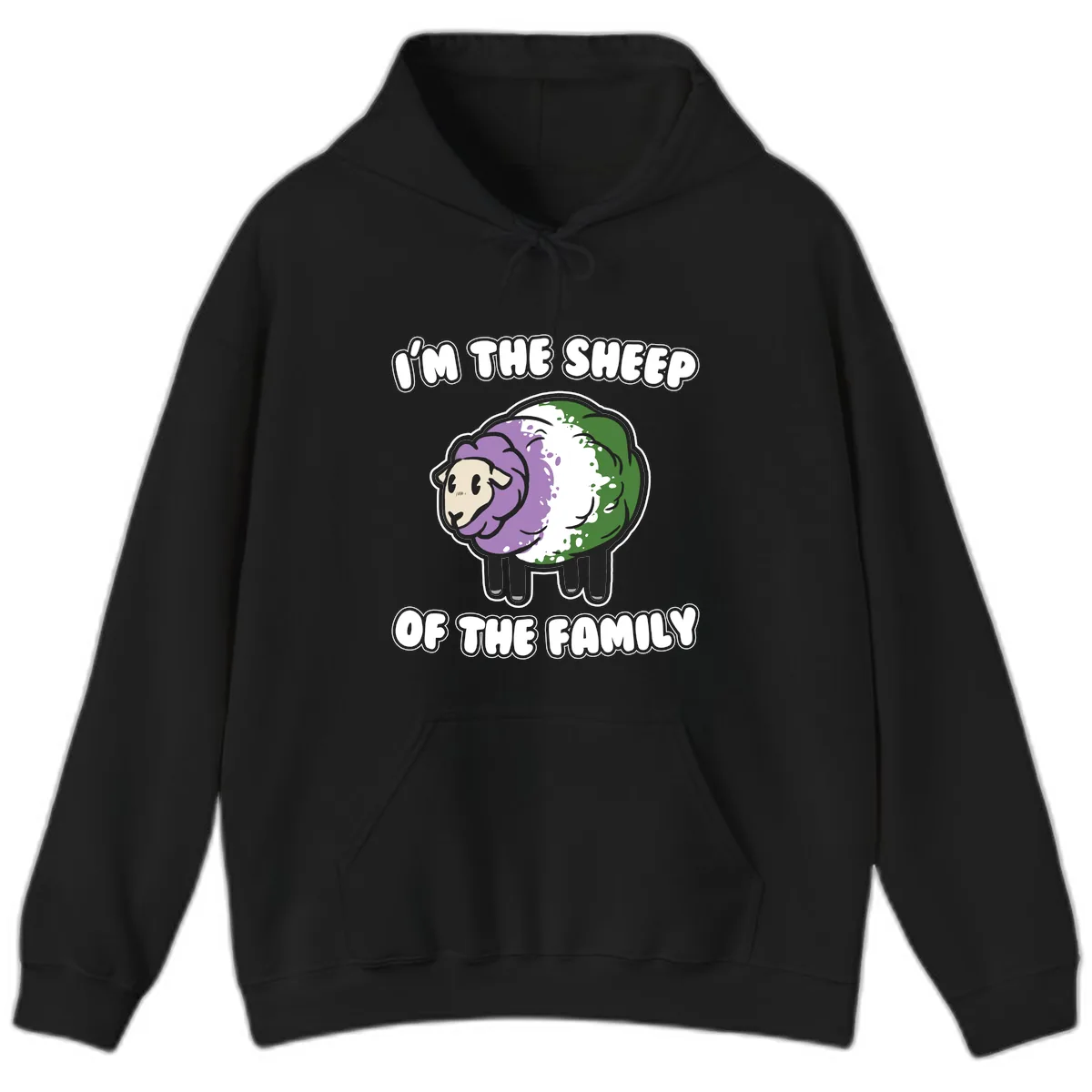 I'm The Sheep Of The Family Hoodie in Black