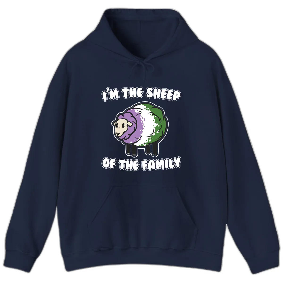 I'm The Sheep Of The Family Hoodie in Navy