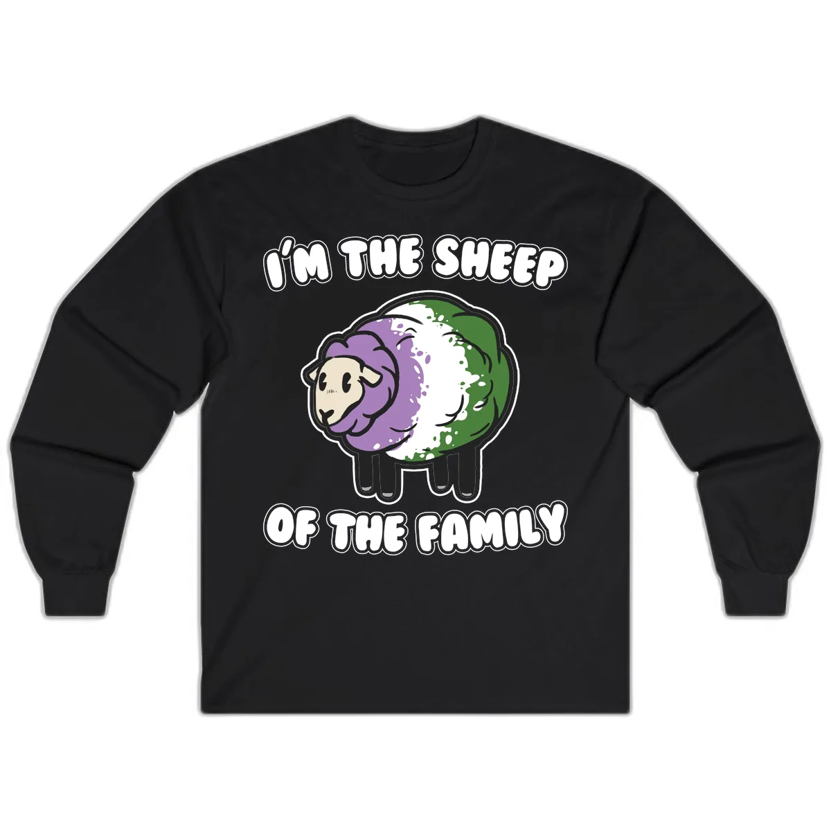 I'm The Sheep Of The Family Long Sleeve in Black